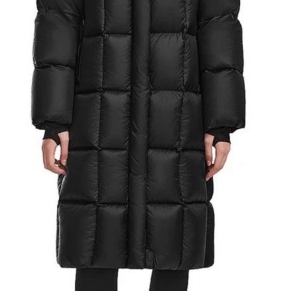 RUDSAK Women's Black Quilted Down Long Puffer Coat Medium M/M